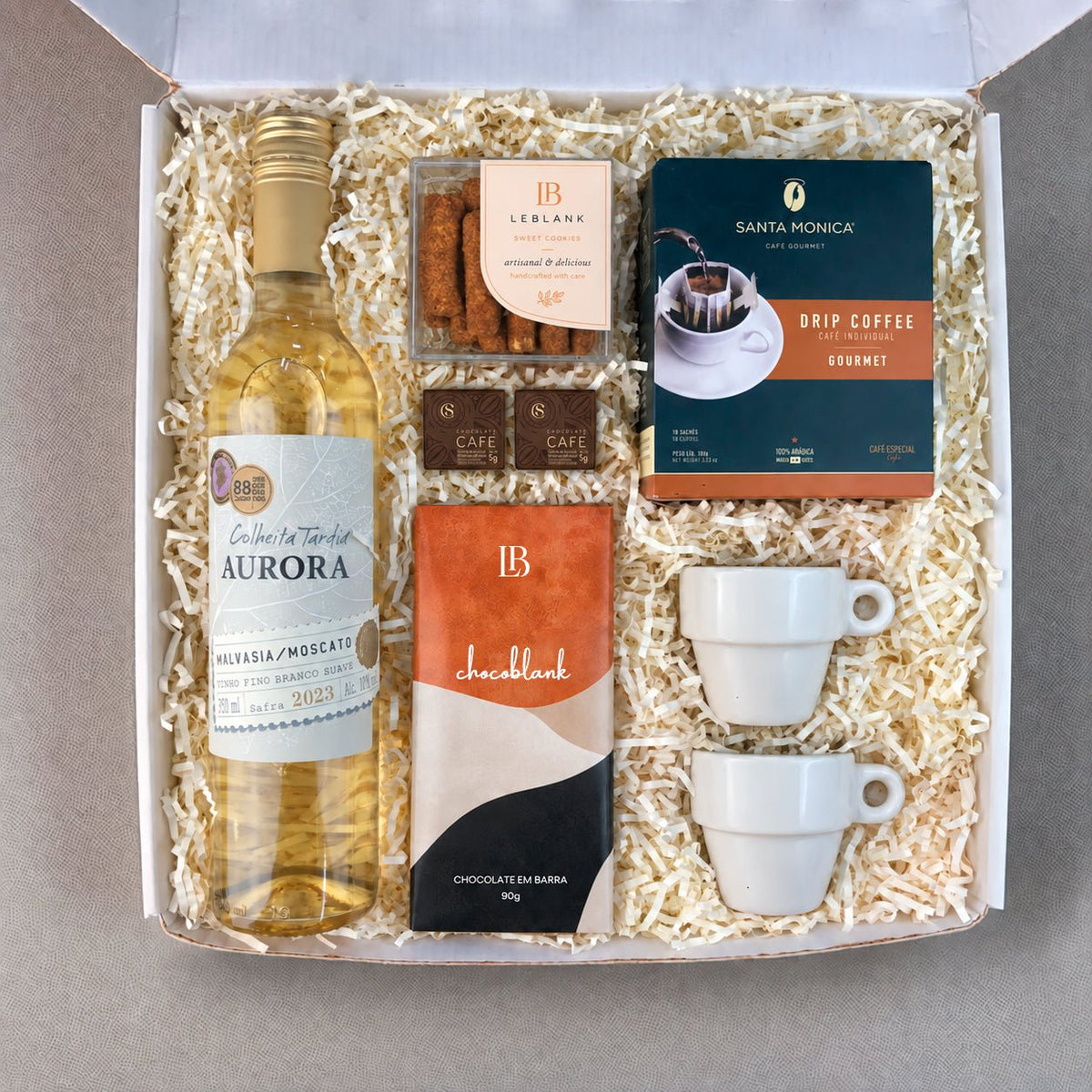 Kit Presente Corporativo Familia Vinho e Drip Coffee - LeBlank Corporativo