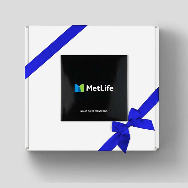 Kit Presente Corporativo Metlife Cafe com Prensa Francesa Bambu Premium - LeBlank Corporativo