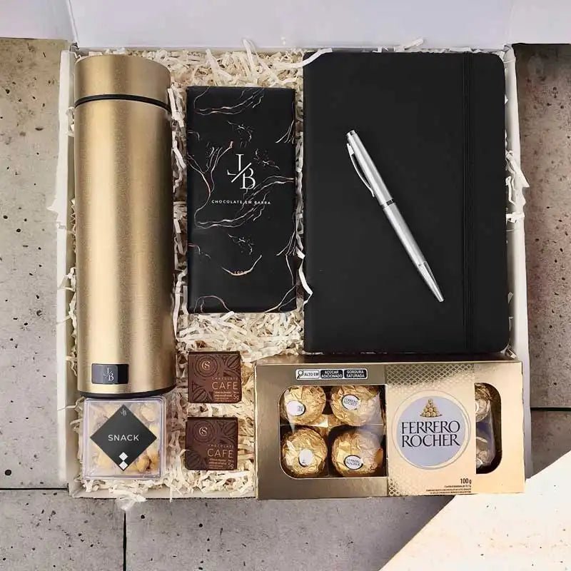 Kit Presente Corporativo Office e Chocolate - LeBlank Corporativo