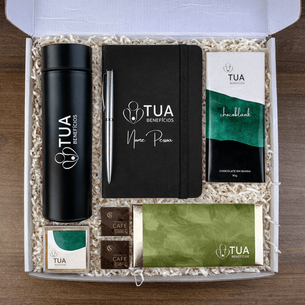 Kit Presente Corporativo Office Black TUA CORRETORA - LeBlank Corporativo