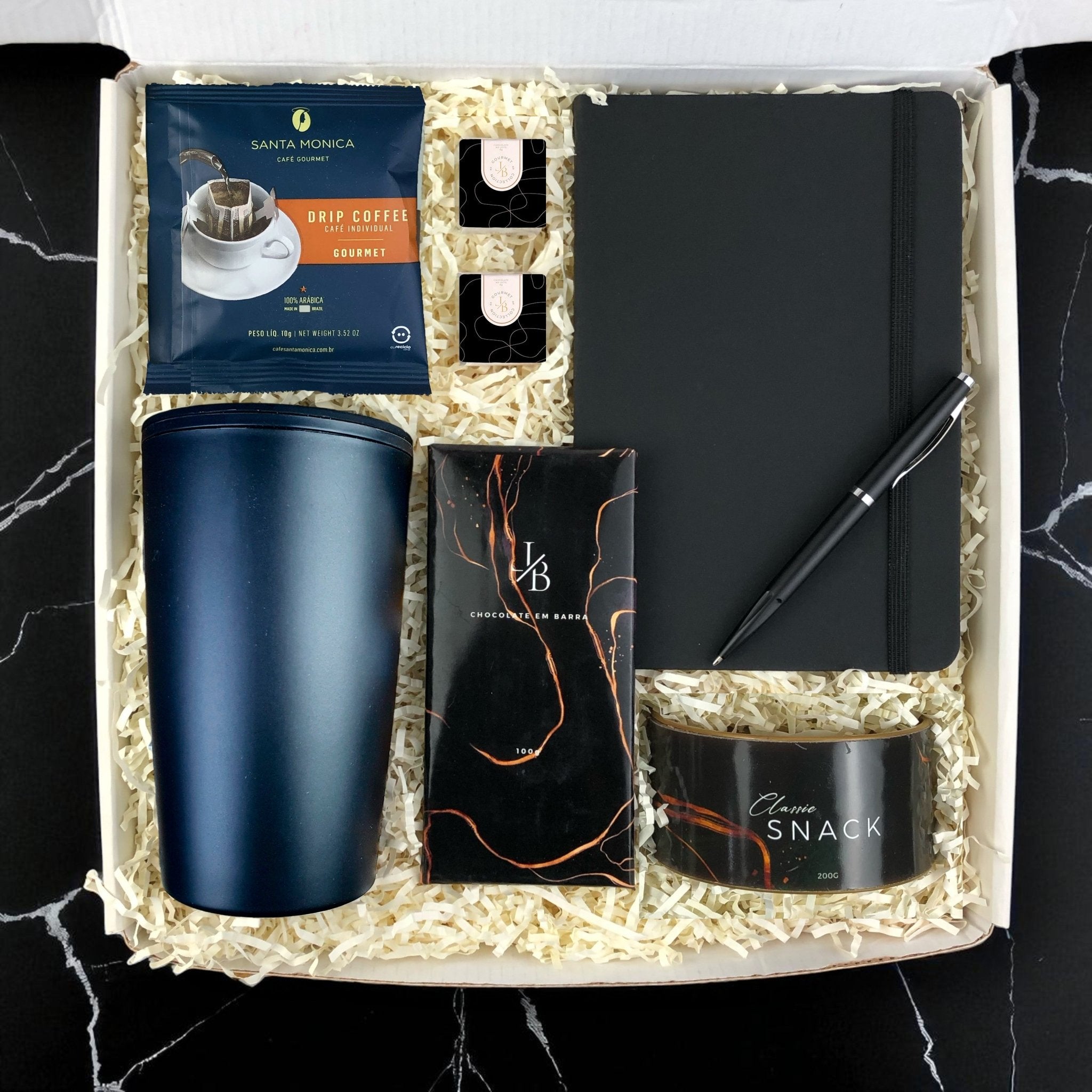 Kit Presente Corporativo Office com Copo de Bambu Ecologico - LeBlank Corporativo