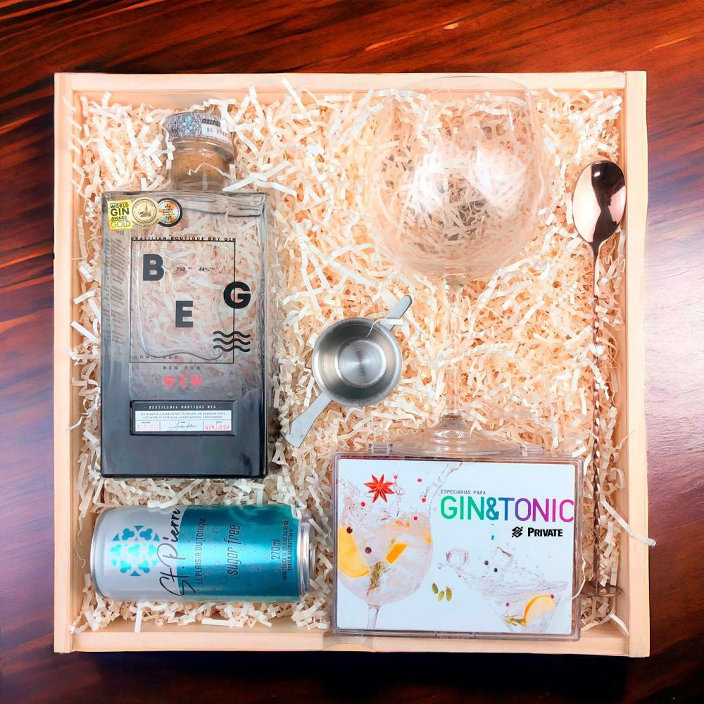 Kit Presente Corporativo Wood Banco do Brasil Gin Tonica BEG - LeBlank Corporativo