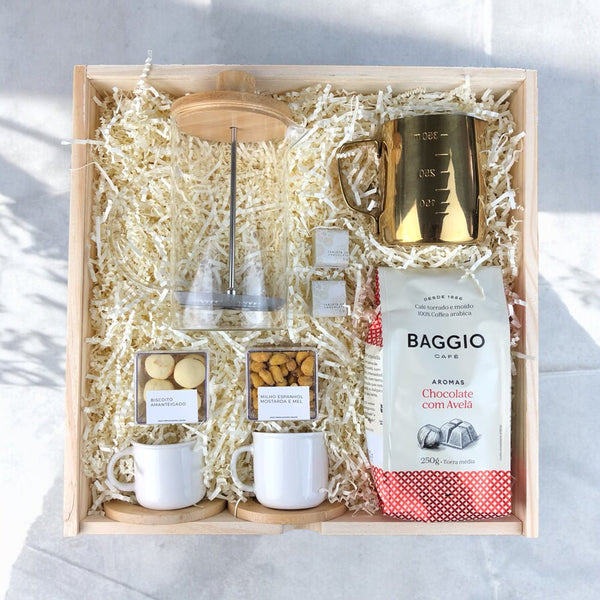 Kit Presente Corporativo Wood Cafe Baggio Gold - LeBlank Corporativo