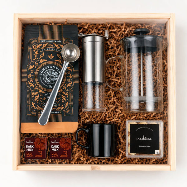 Kit Presente Corporativo Wood Cafe Completo - LeBlank Corporativo