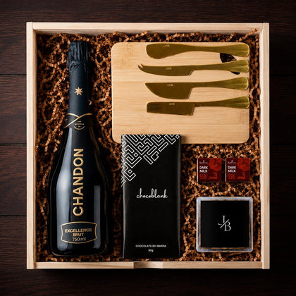 Kit Presente Corporativo Wood Chandon Excellence Gourmet - LeBlank Corporativo