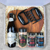 Kit Presente Corporativo Wood Gourmet para Churrasco com Cerveja Leopoldina e Temperos Especiais - LeBlank Corporativo