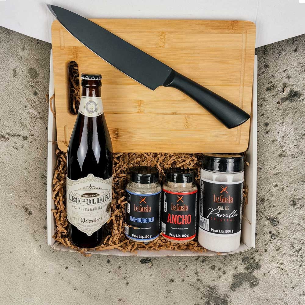 Kit Presente Corporativo Gourmet com Cerveja Leopoldina - LeBlank Corporativo